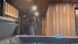 Jasmine Jae - Night Time Outdoor Hot Tub Fuck